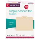 Smead Manila File Folders, 1/3-Cut Tabs: Center Position, Letter Size, 0.75" Expansion, Manila, 100/Box