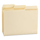 Smead SuperTab Reinforced Guide Height Top Tab Folders, 1/3-Cut Tabs: Assorted, Letter Size, 0.75" Expansion, Manila, 100/Box