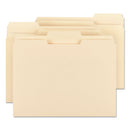 Smead 100% Recycled Manila Top Tab File Folders, 1/3-Cut Tabs: Assorted, Letter Size, 0.75" Expansion, Manila, 100/Box