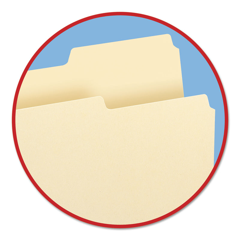 Smead Manila File Folders, 1/3-Cut Tabs: Right Position, Letter Size, 0.75" Expansion, Manila, 100/Box