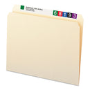 Smead Manila File Folders, Straight Tabs, Letter Size, 0.75" Expansion, Manila, 100/Box