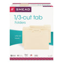 Smead Manila File Folders, 1/3-Cut Tabs: Assorted, Letter Size, 0.75" Expansion, Manila, 100/Box