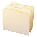 Smead 100% Recycled Reinforced Top Tab File Folders, 1/3-Cut Tabs: Assorted, Letter Size, 0.75" Expansion, Manila, 100/Box
