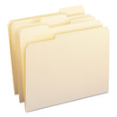 Smead Reinforced Tab Manila File Folders, 1/3-Cut Tabs: Assorted, Letter Size, 0.75" Expansion, 11-pt Manila, 100/Box