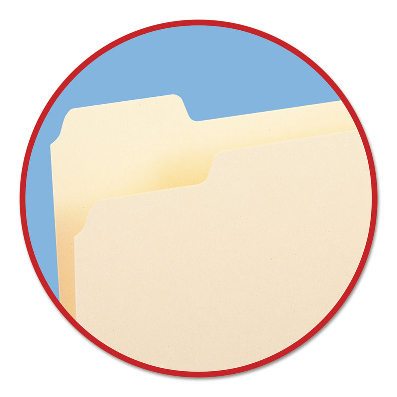 Smead Manila File Folders, 1/5-Cut Tabs: Assorted, Letter Size, 0.75" Expansion, Manila, 100/Box