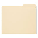 Smead Reinforced Guide Height File Folders, 2/5-Cut Tabs: Right Position, Letter Size, 0.75" Expansion, Manila, 100/Box