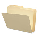 Smead Manila File Folders, 1/2-Cut Tabs: Assorted, Letter Size, 0.75" Expansion, Manila, 100/Box