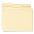 Smead Reinforced Tab Manila File Folders, 1/3-Cut Tabs: Assorted, Letter Size, 0.75" Expansion, 11-pt Manila, 100/Box