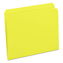 Smead Reinforced Top Tab Colored File Folders, Straight Tabs, Letter Size, 0.75" Expansion, Yellow, 100/Box