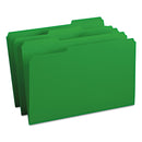 Smead Colored File Folders, 1/3-Cut Tabs: Assorted, Legal Size, 0.75" Expansion, Green, 100/Box