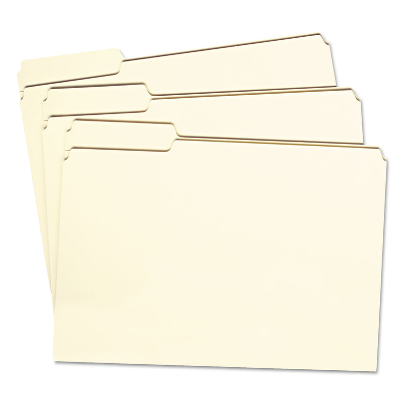 Smead Manila File Folders, 1/3-Cut Tabs: Left Position, Legal Size, 0.75" Expansion, Manila, 100/Box