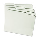 Smead Expanding Recycled Heavy Pressboard Folders, 1/3-Cut Tabs: Assorted, Letter Size, 1" Expansion, Gray-Green, 25/Box