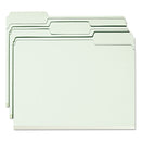 Smead Expanding Recycled Heavy Pressboard Folders, 1/3-Cut Tabs: Assorted, Letter Size, 2" Expansion, Gray-Green, 25/Box