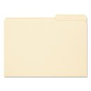 Smead Reinforced Guide Height File Folders, 2/5-Cut Tabs: Right Position, Legal Size, 0.75" Expansion, Manila, 100/Box