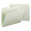 Smead Expanding Recycled Heavy Pressboard Folders, 1/3-Cut Tabs: Assorted, Letter Size, 2" Expansion, Gray-Green, 25/Box