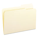 Smead Reinforced Guide Height File Folders, 2/5-Cut Tabs: Right Position, Legal Size, 0.75" Expansion, Manila, 100/Box