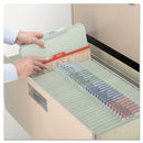 Smead Expanding Recycled Heavy Pressboard Folders, 1/3-Cut Tabs: Assorted, Letter Size, 2" Expansion, Gray-Green, 25/Box