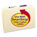Smead Reinforced Tab Manila File Folders, Straight Tabs, Legal Size, 0.75" Expansion, 11-pt Manila, 100/Box