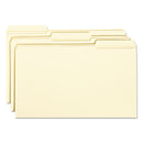 Smead Reinforced Tab Manila File Folders, 1/3-Cut Tabs: Assorted, Legal Size, 0.75" Expansion, 11-pt Manila, 100/Box