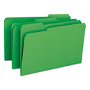 Smead Colored File Folders, 1/3-Cut Tabs: Assorted, Legal Size, 0.75" Expansion, Green, 100/Box