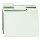 Smead Expanding Recycled Heavy Pressboard Folders, 1/3-Cut Tabs: Assorted, Letter Size, 1" Expansion, Gray-Green, 25/Box