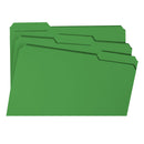 Smead Colored File Folders, 1/3-Cut Tabs: Assorted, Legal Size, 0.75" Expansion, Green, 100/Box