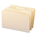 Smead Reinforced Tab Manila File Folders, 1/3-Cut Tabs: Assorted, Legal Size, 0.75" Expansion, 11-pt Manila, 100/Box