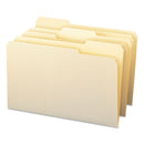Smead Manila File Folders, 1/3-Cut Tabs: Assorted, Legal Size, 0.75" Expansion, Manila, 100/Box