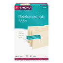 Smead Reinforced Tab Manila File Folders, 1/3-Cut Tabs: Assorted, Legal Size, 0.75" Expansion, 11-pt Manila, 100/Box