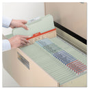 Smead Expanding Recycled Heavy Pressboard Folders, 1/3-Cut Tabs: Assorted, Letter Size, 1" Expansion, Gray-Green, 25/Box