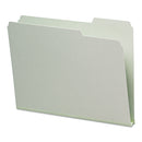 Smead Expanding Recycled Heavy Pressboard Folders, 1/3-Cut Tabs: Assorted, Letter Size, 1" Expansion, Gray-Green, 25/Box