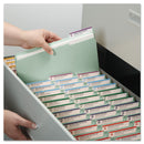Smead Expanding Recycled Heavy Pressboard Folders, 1/3-Cut Tabs: Assorted, Legal Size, 2" Expansion, Gray-Green, 25/Box
