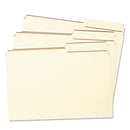 Smead Reinforced Guide Height File Folders, 2/5-Cut Tabs: Right Position, Legal Size, 0.75" Expansion, Manila, 100/Box