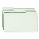 Smead Expanding Recycled Heavy Pressboard Folders, 1/3-Cut Tabs: Assorted, Legal Size, 2" Expansion, Gray-Green, 25/Box