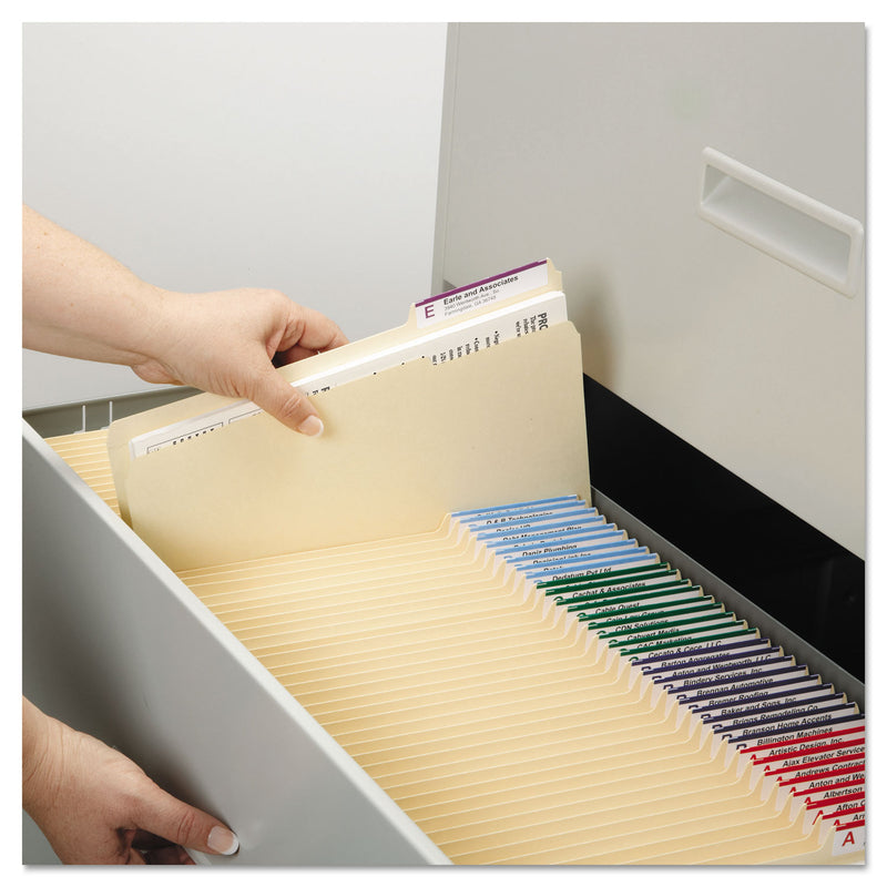 Smead Reinforced Tab Manila File Folders, 1/3-Cut Tabs: Right Position, Letter Size, 0.75" Expansion, 11-pt Manila, 100/Box
