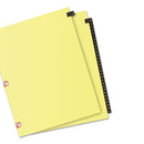 Avery Preprinted Black Leather Tab Dividers w/Copper Reinforced Holes, 31-Tab, 1 to 31, 11 x 8.5, Buff, 1 Set
