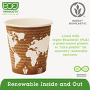 Eco-Products World Art Renewable and Compostable Hot Cups Convenience Pack, 10 oz, 50/Pack