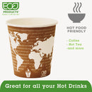 Eco-Products World Art Renewable and Compostable Hot Cups Convenience Pack, 10 oz, 50/Pack