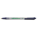 BIC Ecolutions Clic Stic Ballpoint Pen, Retractable, Medium 1 mm, Blue Ink, Clear Barrel, Dozen