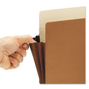 Smead Redrope TUFF Pocket Drop-Front File Pockets with Fully Lined Gussets, 7" Expansion, Letter Size, Redrope, 5/Box