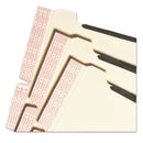 Smead Self-Adhesive Folder Dividers for Top/End Tab Folders with 2-Prong Fasteners, Letter Size, Manila, 25/Pack
