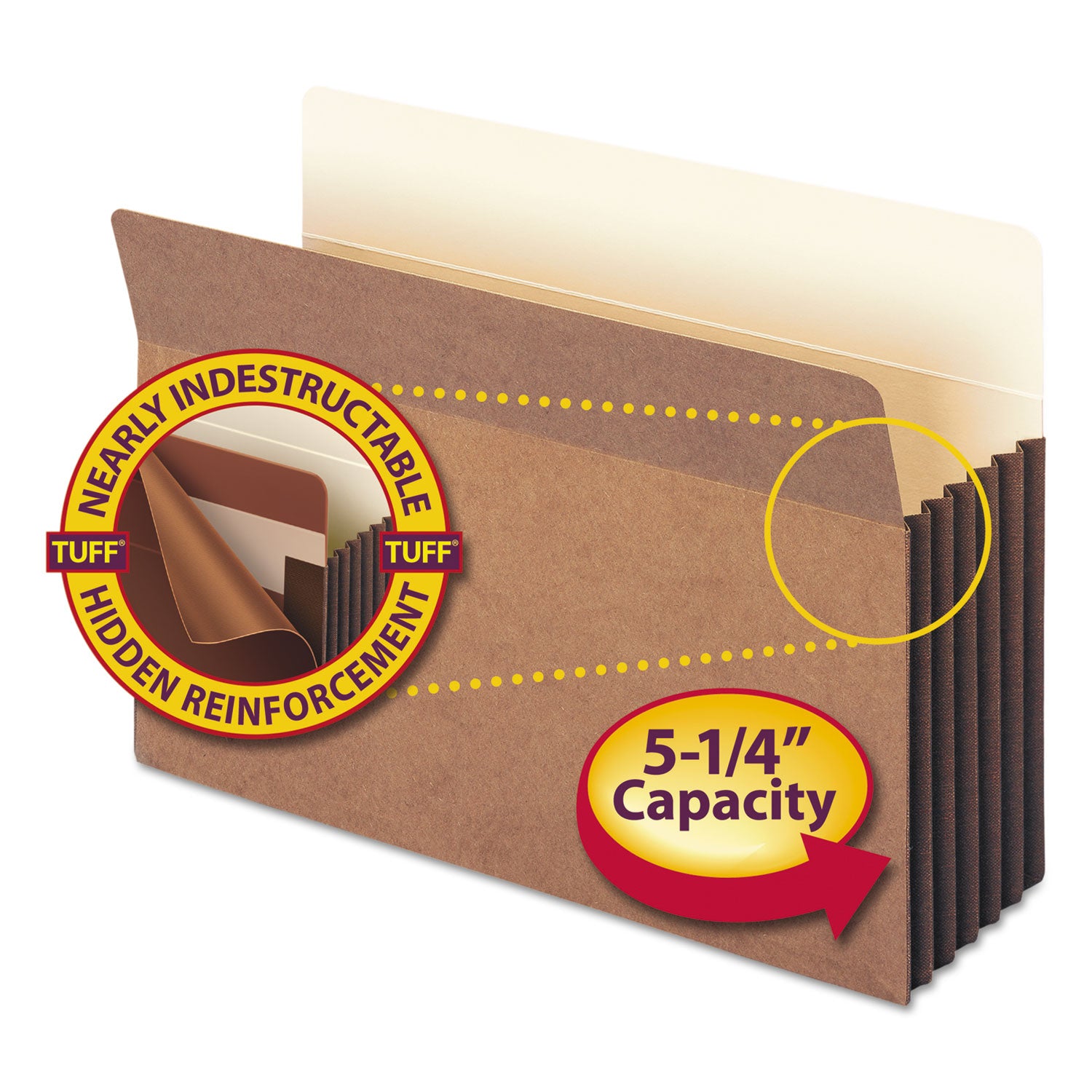 Redrope TUFF Pocket Drop-Front File Pockets with Fully Lined Gussets, 5 ...