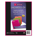 Smead Organized Up Heavyweight Vertical File Folders, 1/2-Cut Tabs, Letter Size, Assorted: Green/Orange/Red/Sky Blue/Yellow, 6/Pack