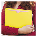 Smead Colored File Jackets with Reinforced Double-Ply Tab, Straight Tab, Letter Size, Yellow, 100/Box