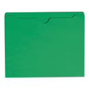 Smead Colored File Jackets with Reinforced Double-Ply Tab, Straight Tab, Letter Size, Green, 100/Box