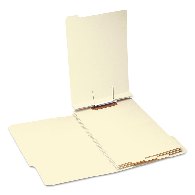 Smead Stackable Folder Dividers with Fasteners, 1/5-Cut End Tab, Legal Size, Manila, 50/Pack
