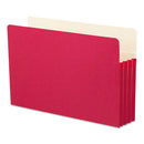 Smead Colored File Pockets, 3.5" Expansion, Legal Size, Red