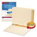 Smead Self-Adhesive Folder Dividers for Top/End Tab Folders, Prepunched for Fasteners, Letter Size, Manila, 100/Box