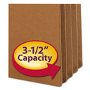 Smead Redrope Drop Front File Pockets with 2/5-Cut Guide Height Tabs, 3.5" Expansion, Letter Size, Redrope, 25/Box