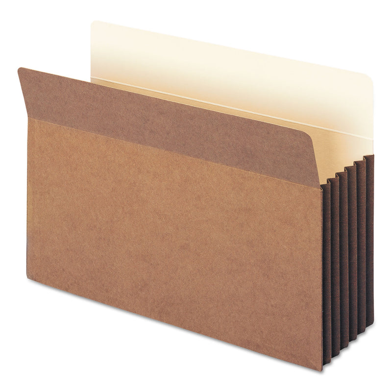 Smead Redrope TUFF Pocket Drop-Front File Pockets with Fully Lined Gussets, 5.25" Expansion, Legal Size, Redrope, 10/Box